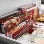 food being stored in freezer