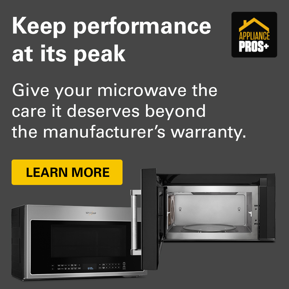 Keep performance at its peak. Give your microwave the care it deserves beyond the manufacturer's warranty. Learn more.
