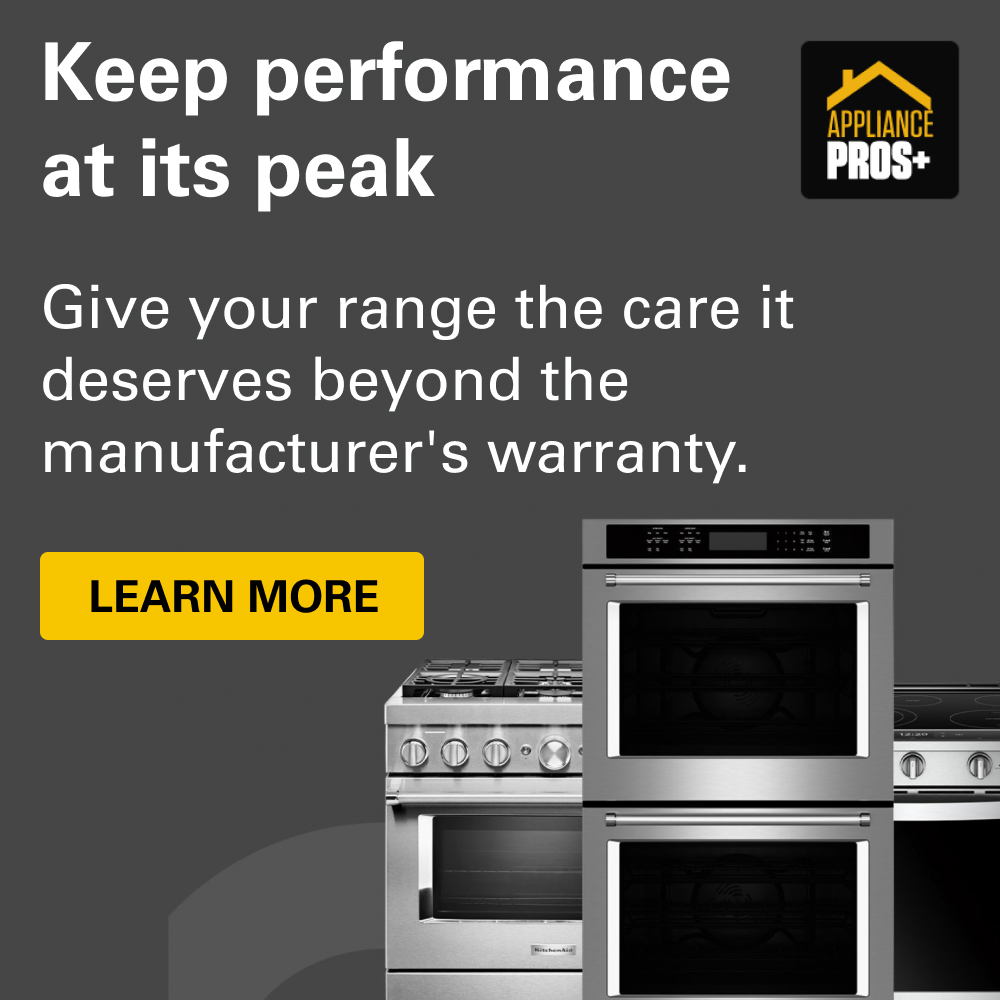 Keep performance at its peak. Give your range the care it deserves beyond the manufacturer's warranty. Learn more.